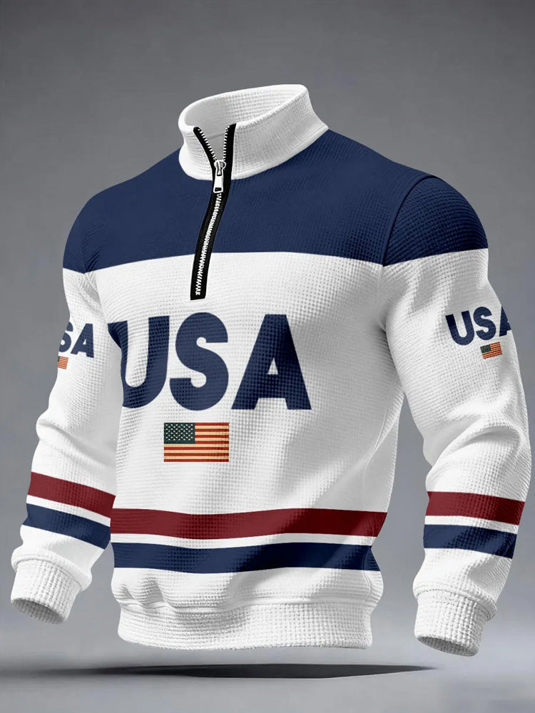 Comstylish Men's Retro 250th Anniversary Printed Sweatshirts