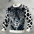 Comstylish Leopard Print Pattern Men's Retro Comfortable Sweater